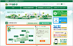 ①「地図」もしくは「フリーワード」から駐車場を検索します