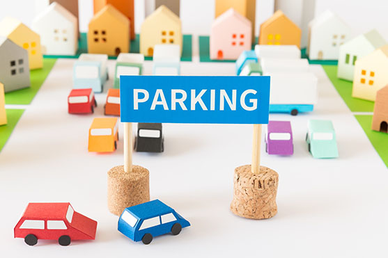 住宅街にあるコインパーキング