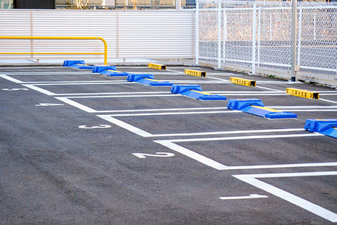 管理会社に整備された駐車場