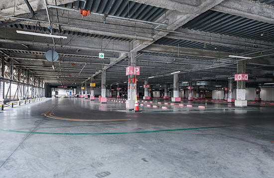 ベルモールの駐車場